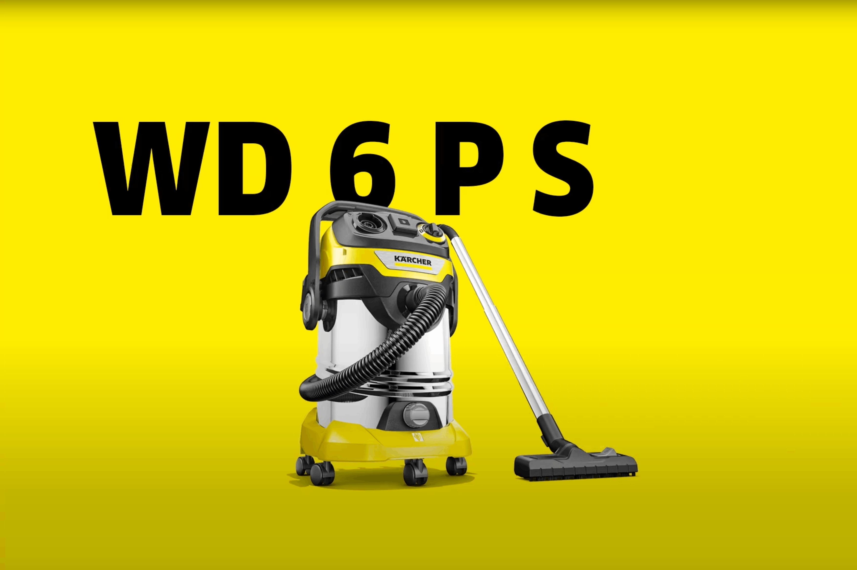 Kärcher WD 6 PS Nass- und Trockensauger – leistungsstarker Mehrzwecksauger für Werkstatt, Garage und Haushalt.