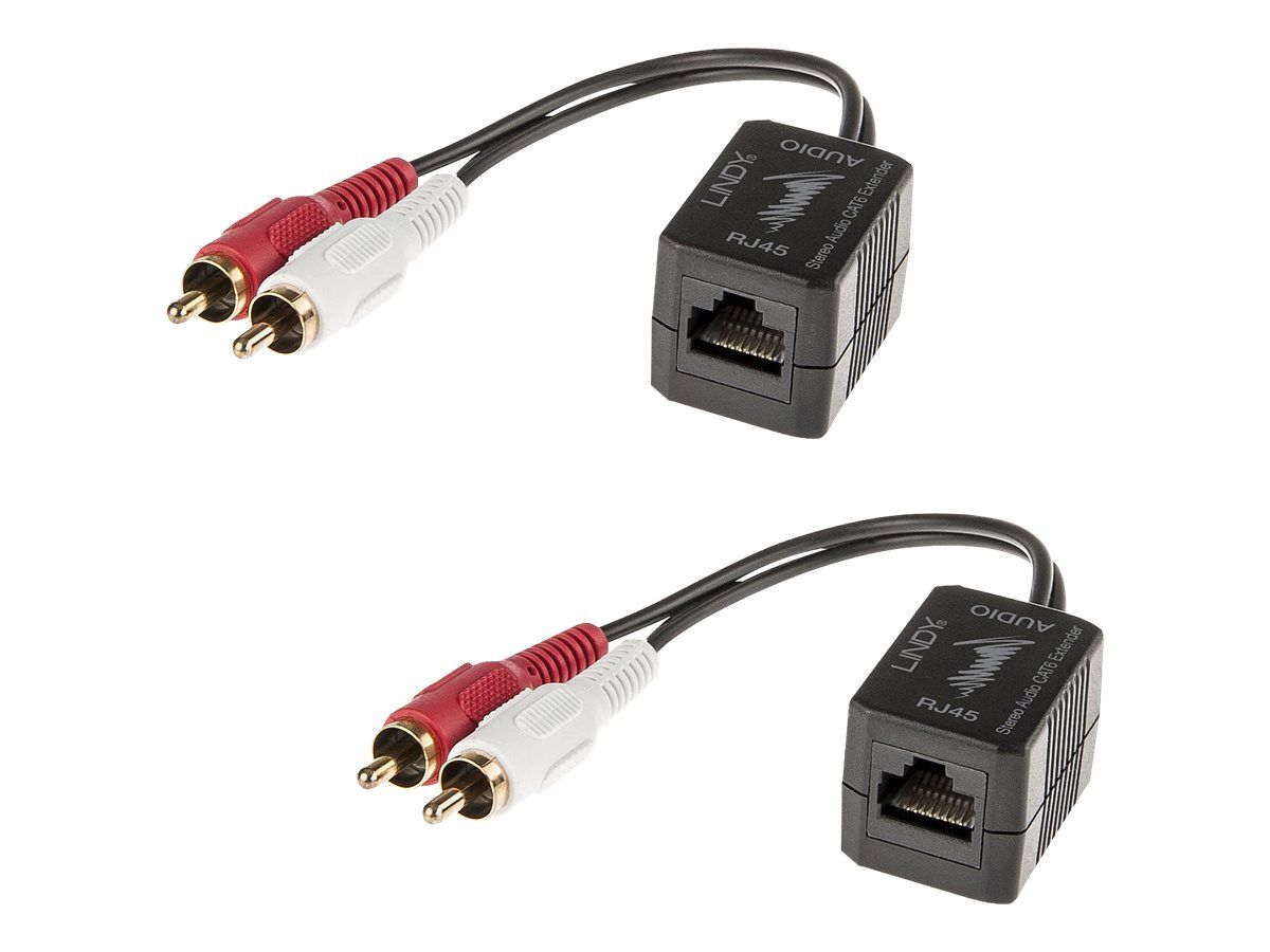 Lindy Stereo Audio Extender Cat.5/6 (Transmitter and Receiver units)