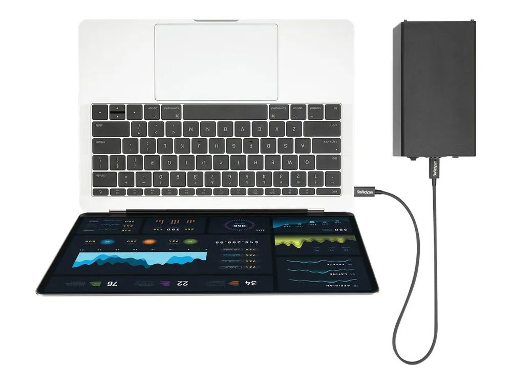 StarTech.com 50cm (1.6ft) Thunderbolt 3 Cable, 40Gbps, 100W PD, 4K/5K Video, Thunderbolt-Certified, Compatible w/ TB4/USB 3.2/DisplayPort - Thunderbolt-Kabel - 24 pin USB-C (M)