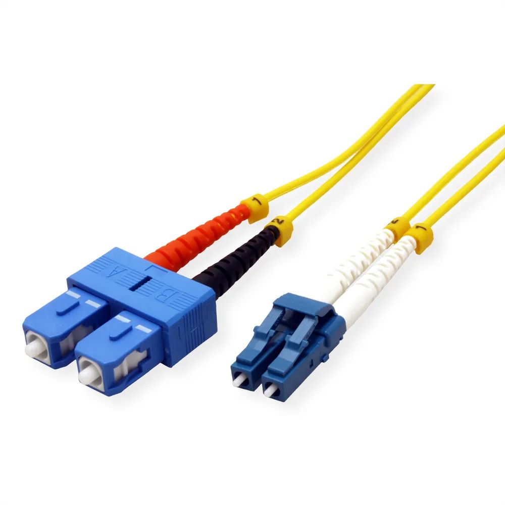 ROLINE LWL-Kabel Duplex, Single Mode 9/125µm OS2, LC/SC, gelb, 5 m