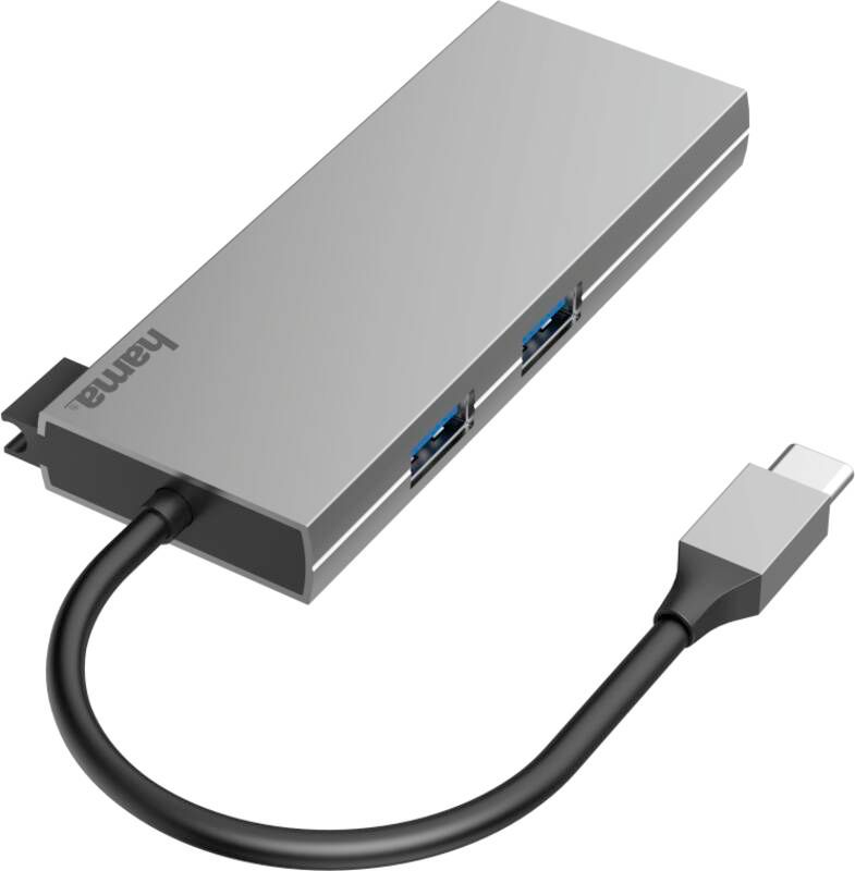 Hama 200110 USB-C-Multiport, 6 Ports, HDMI+SD