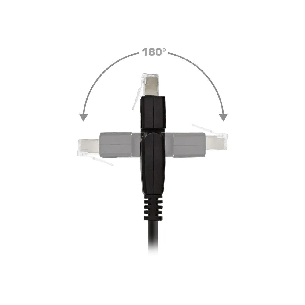 InLine Patchkabel 180° - S/FTP (PiMf) - Cat.6A - halogenfrei - 1m