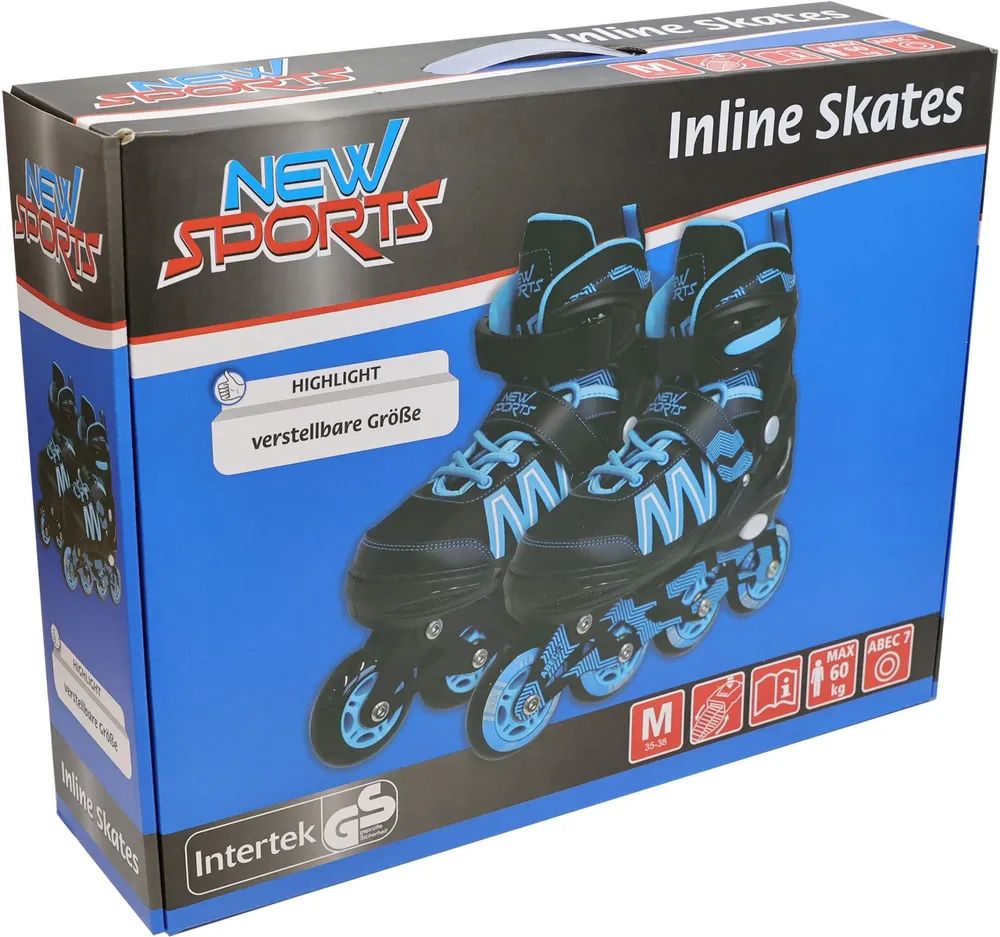 VEDES Großhandel GmbH - Ware NSP Inliner schw./blau ABEC 7, Gr.35-38