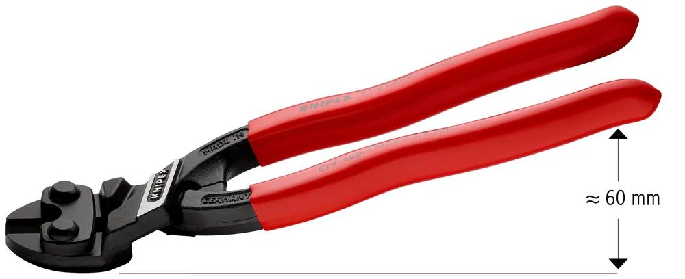 KNIPEX CoBolt® Kompakt-Bolzenschneider mit Kunststoff überzogen schwarz atramentiert 200 mm