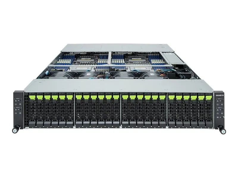 Gigabyte H273-Z80 (rev. AAW1) - 4 Knoten - Cluster - Rack-Montage - 2U - zweiweg - keine CPU - RAM 0 GB 6.4 cm (2.5")