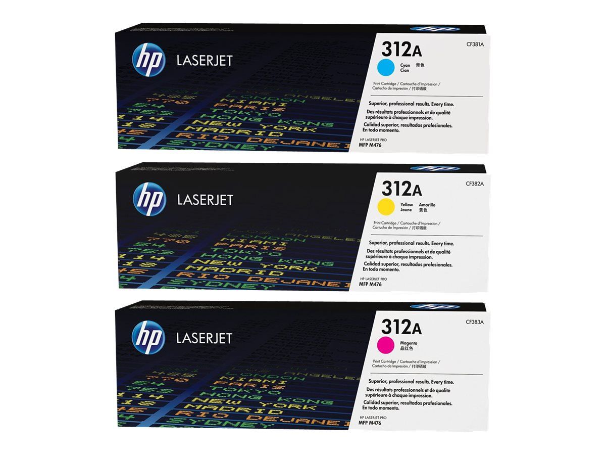 HP 312A - 3er-Pack - Gelb, Cyan, Magenta - original - LaserJet - Tonerpatrone (CF440AM)