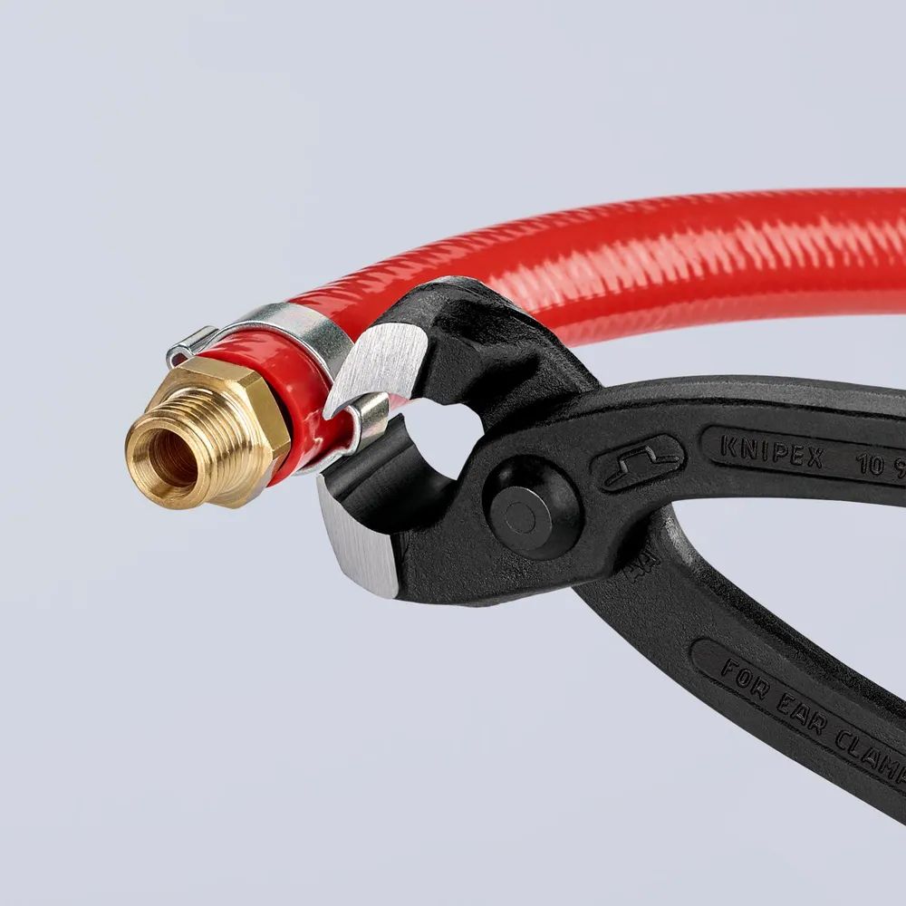 KNIPEX Ohrklemmenzange mit Kunststoff überzogen schwarz atramentiert 220 mm