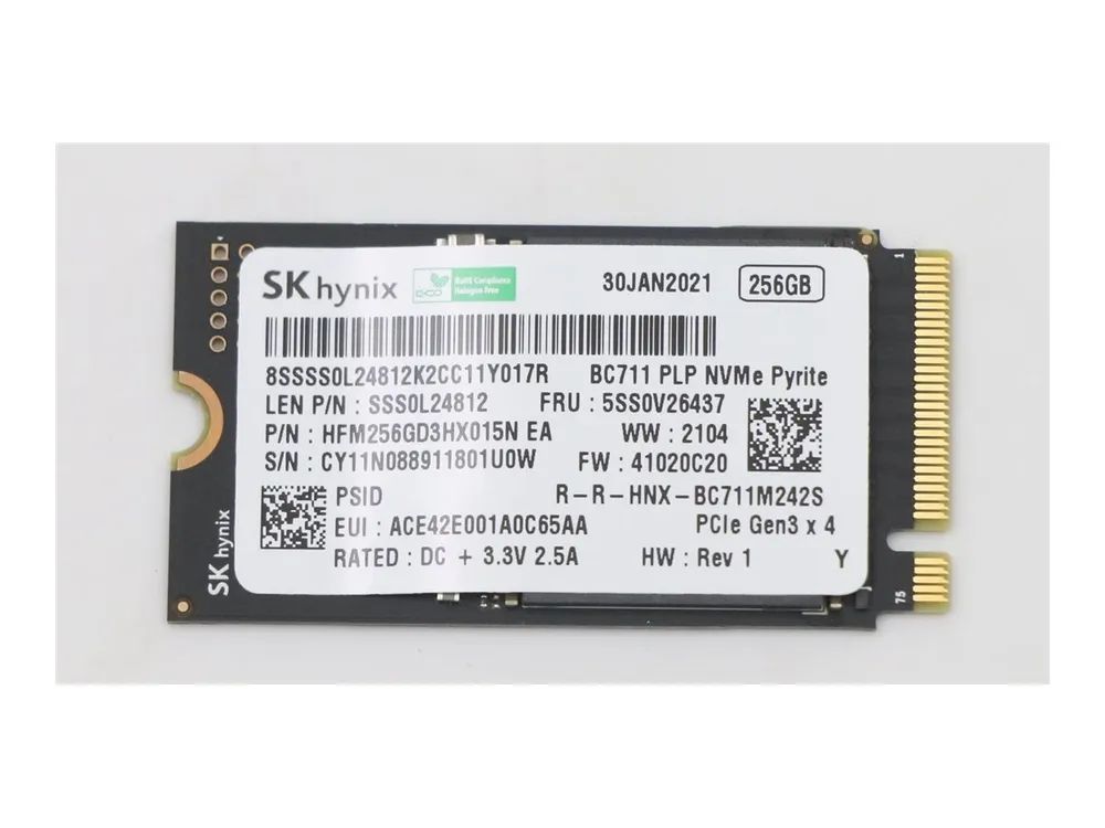 Lenovo SK Hynix - SSD - 256 GB - intern - M.2 2242 - PCIe 3.0 x4 (NVMe)