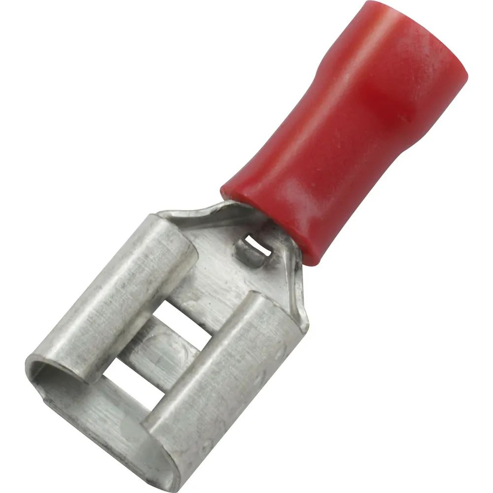 Edler Systems Kabeltechnik GmbH Flachsteckhülse 6,3x0,8 Querschnitt 0,5 - 1,5 mm² isoliert rot