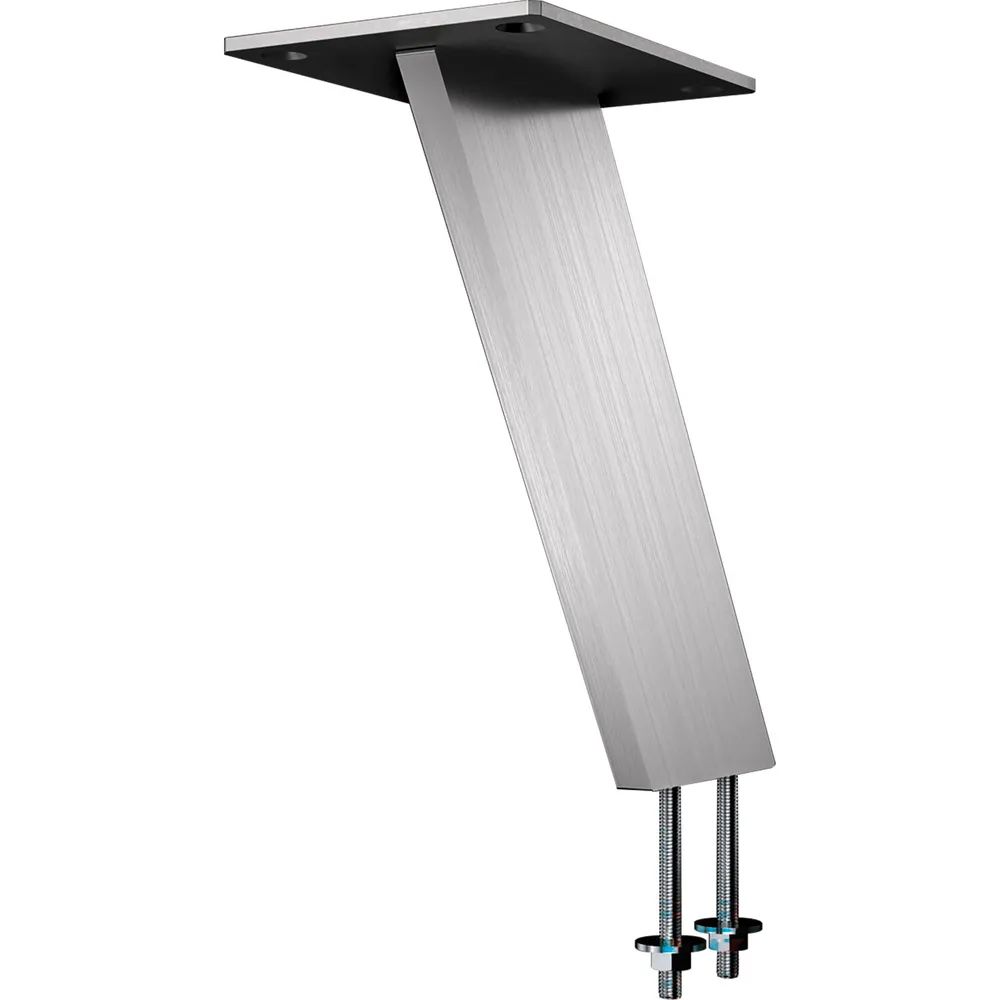 Ebb Beschlagtechnik GmbH Beschlagtechnik Barkonsole Korfu Höhe 60 x 10 x 170 mm schräg Edelstahl gebürstet