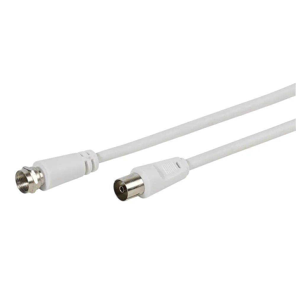 VIVANCO Empfängeranschlusskabel F Stecker  Koax Buchse 75dB, 3m