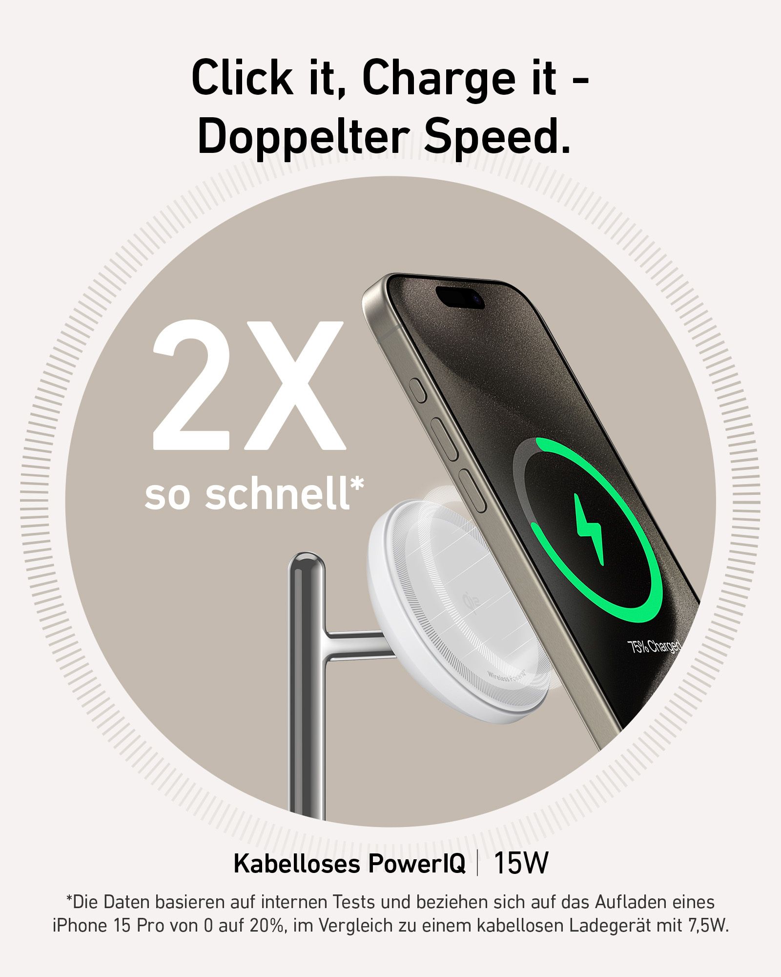 Anker Innovations MagGo Magnetic Wireless Charger 15W 3-in-1 Pad White