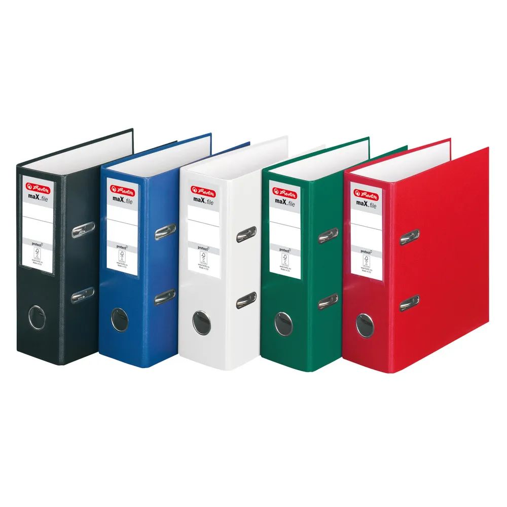 herlitz Ordner maX.file protect A5 hoch 8cm farbig sortiert