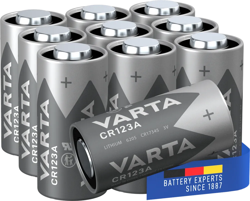 VARTA LITHIUM Cylindrical CR123A Megablister 10