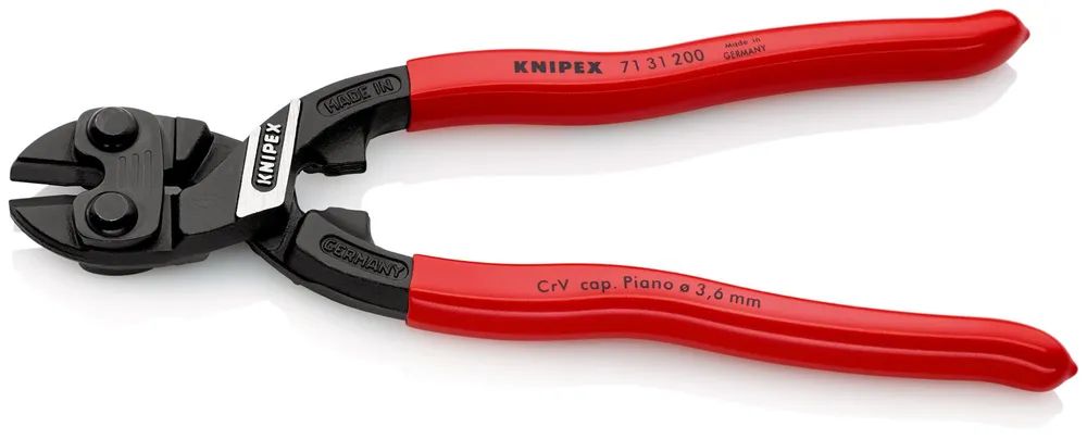 KNIPEX CoBolt® Kompakt-Bolzenschneider mit Kunststoff überzogen schwarz atramentiert 200 mm