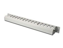 DIGITUS Kabelführungspanel mit abnehmbarer Blende für 483 mm (19)-Schränke, 1HE