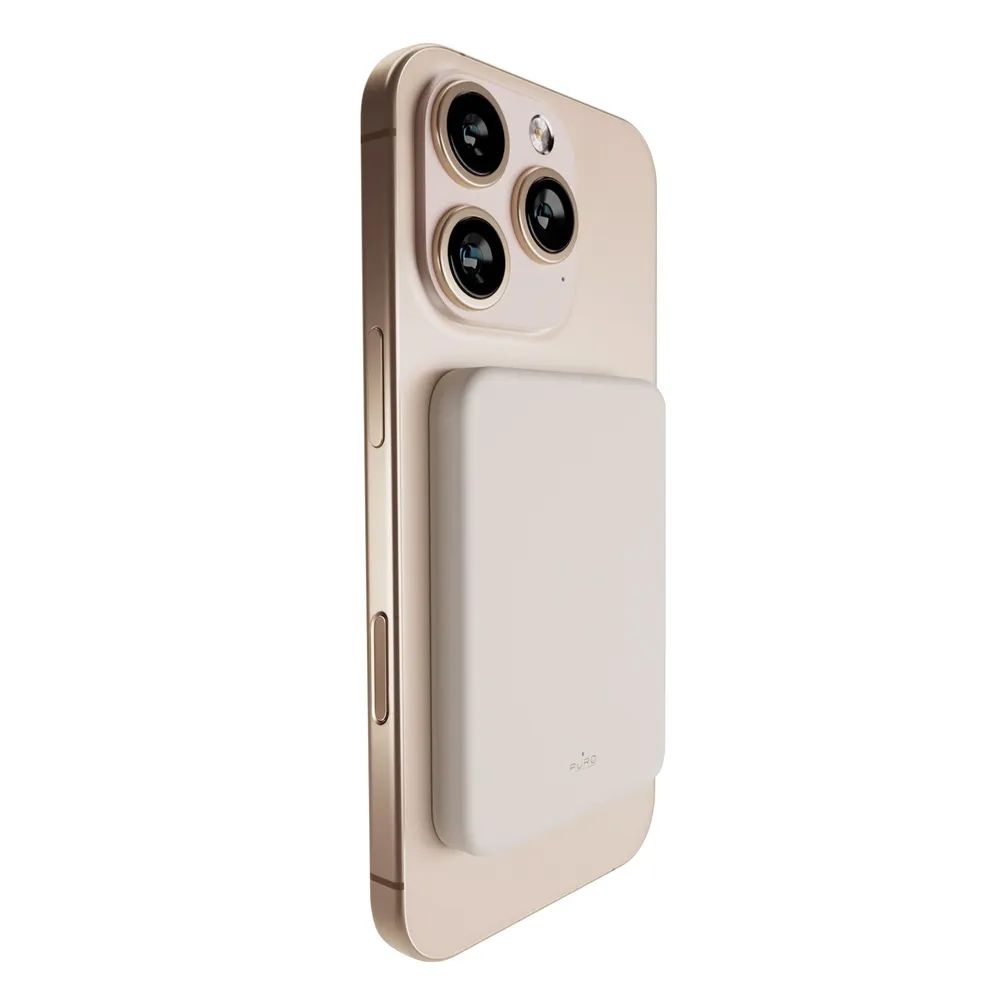 PURO Induktions Powerbank 15W, 4.200 mAh, MagSafe beige
