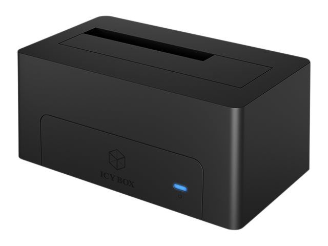 ICY BOX IB-1121-C31 - HDD-Dockingstation mit blaue LED vorn, lüfterlos Schächte: 1 - 2,5" / 3,5" gemeinsam genutzt (6,4 cm/8,9 cm gemeinsam genutzt)
