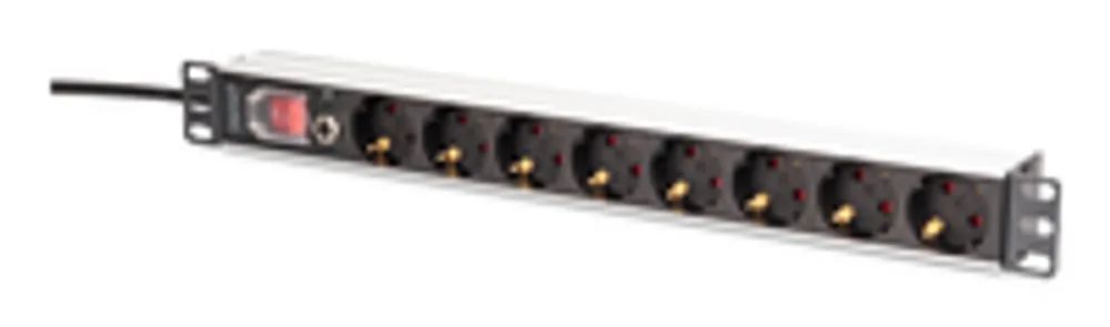 DIGITUS 1U Alu PDU Rackmount 7x Sicherheit+ 1x Ausgang