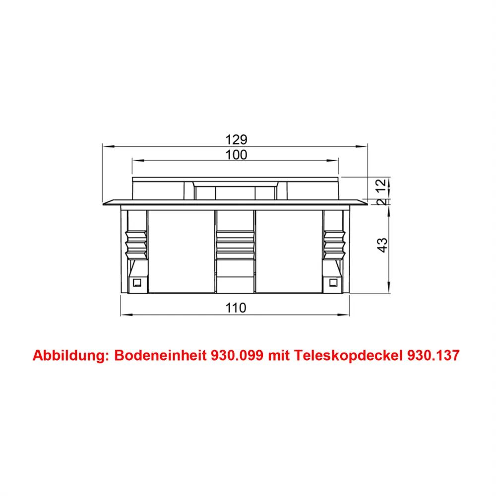 BACHMANN Easy-Outlet-Teleskopdeckel, schwarz