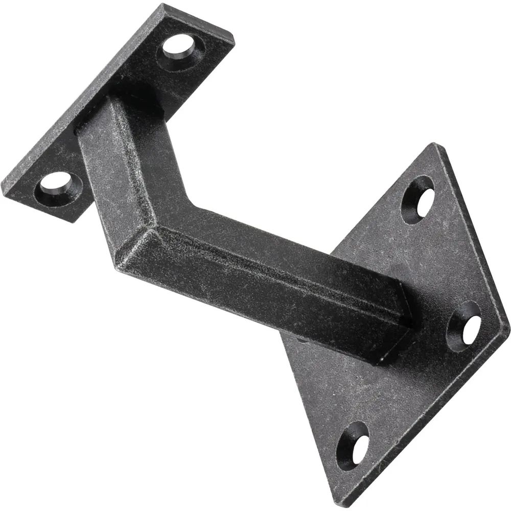 Halcö Handlaufträger Vierpunktbefestigung, Wandabstand 78 mm, Stahl schwarz passiviert