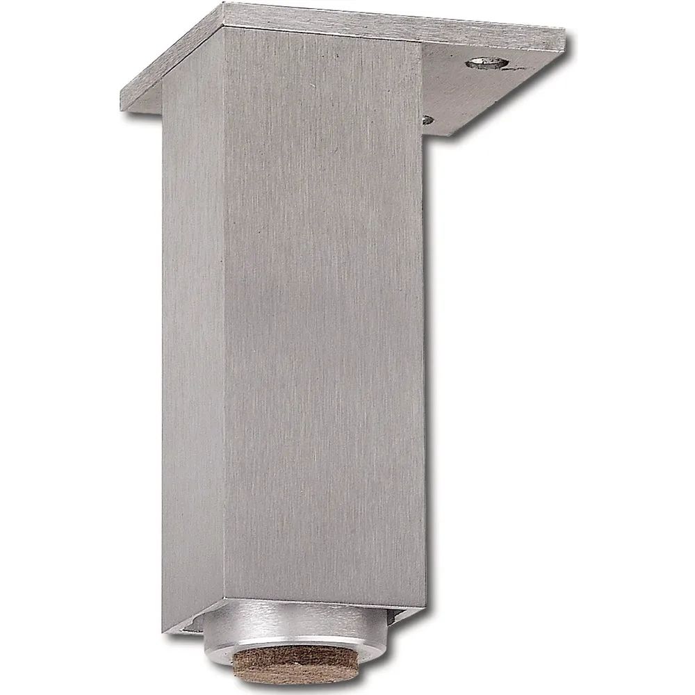 S.c. Simausrom Comservimpex Srl SRL. Dekorfuß 40x40 mm, Länge 160 mm, verstellbar, Aluminium gebürstet