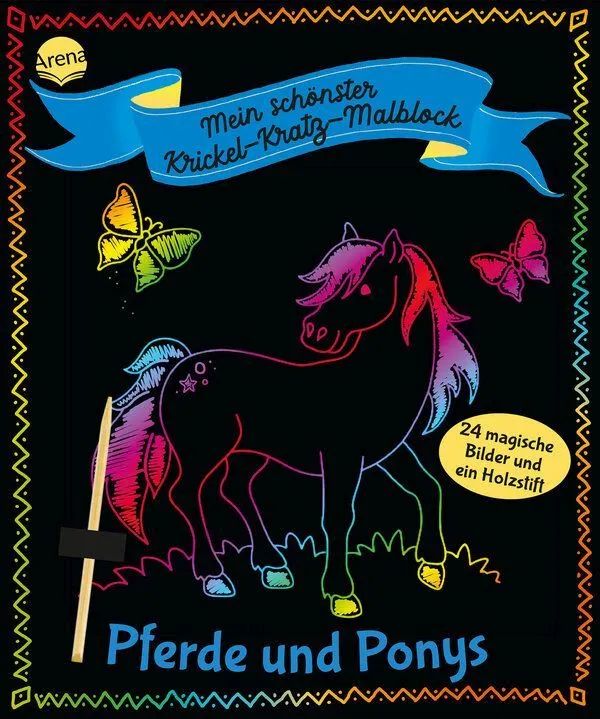 Arena Verlag GmbH Mein Krickel-Kratz-Malblock Pferde&Ponys