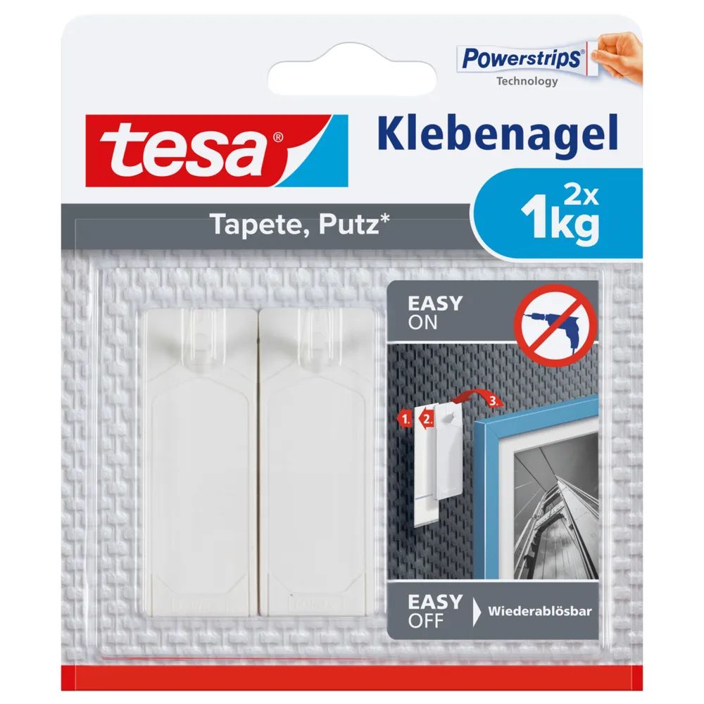 tesa® Klebenagel 1 kg – für Tapeten & Put, Blister