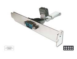 DIGITUS Slotblech Adapterkabel, D-Sub9/St - IDC 2x 5pin/Bu