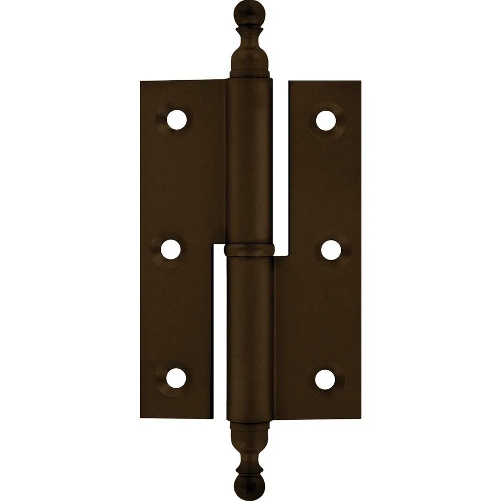 Schumacher Friedhelm OHG Metallverarbeitung Stil-Möbelband gerade, Zierkopf 19 links, 50x40 mm, Messing brüniert
