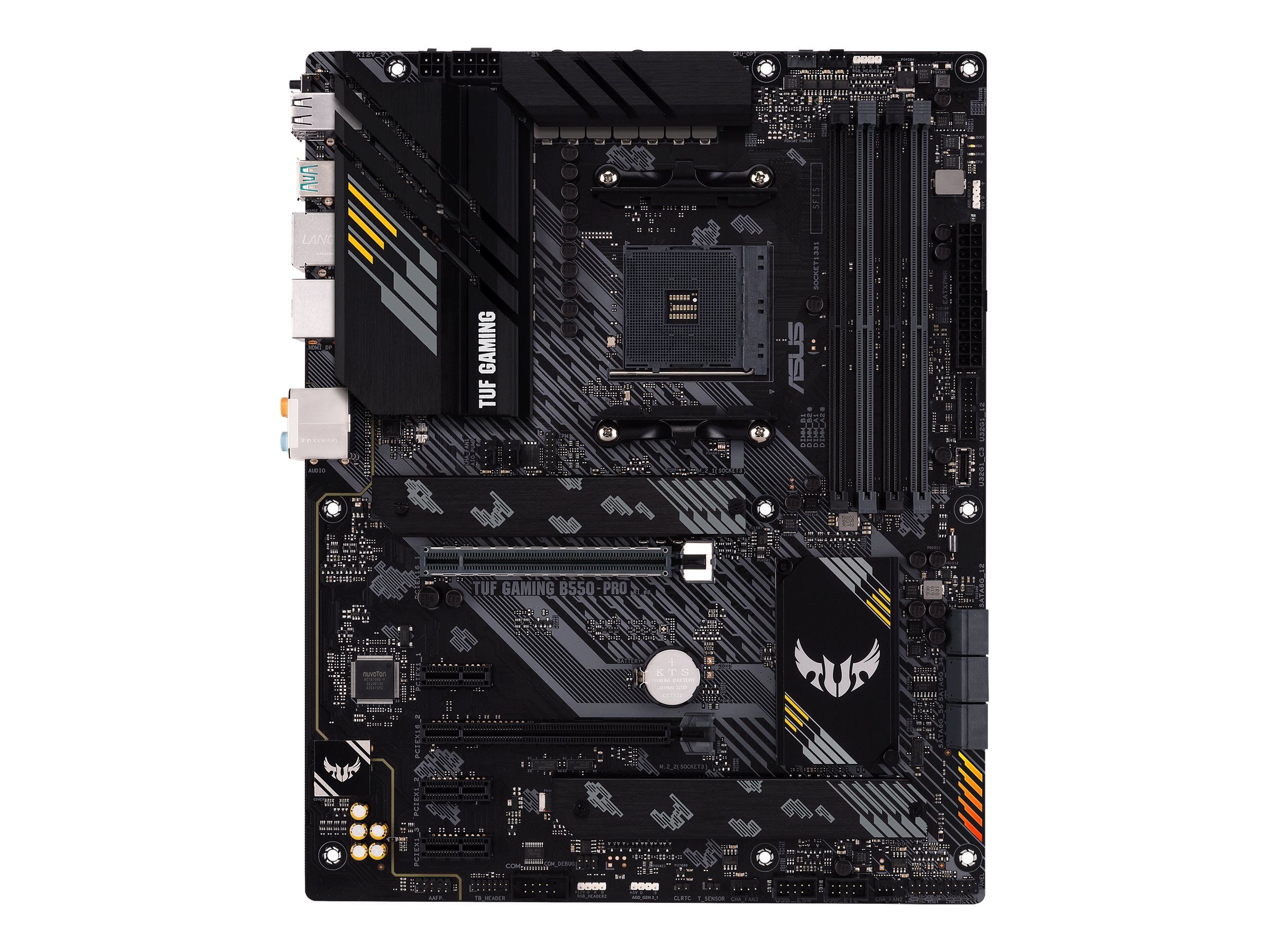 ASUS TUF GAMING B550-PRO - Motherboard - ATX - Socket AM4 - AMD B550 Chipsatz - USB-C Gen2, USB-C Gen1, USB 3.2 Gen 1, USB 3.2 Gen 2 - 2.5 Gigabit LAN - Onboard-Grafik (CPU erforderlich)