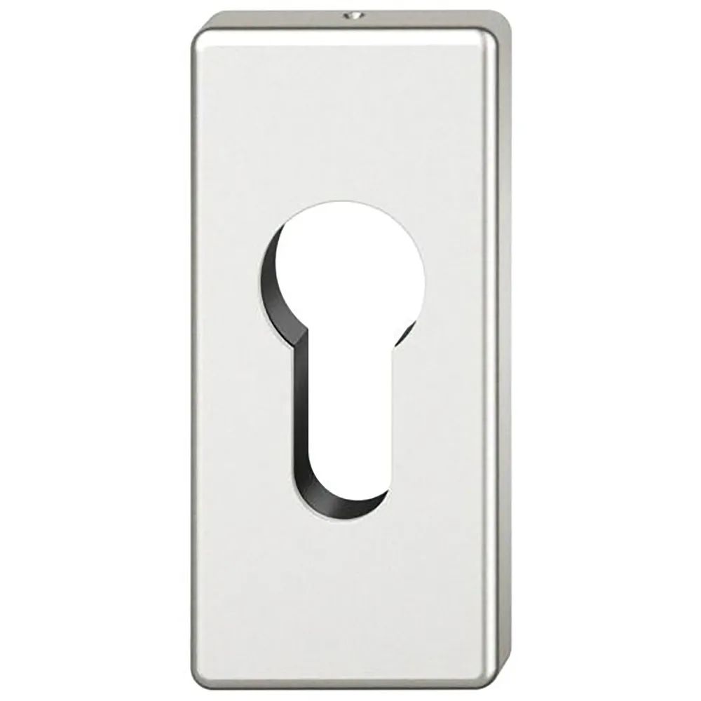 FSB Zylinderrosette 17 1778 eckig, Aluminium silber eloxiert