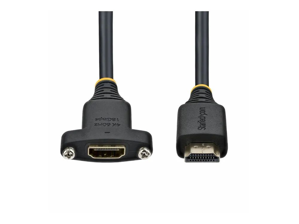 StarTech.com Startech - High Speed - HDMI-Verlängerungskabel mit Ethernet - HDMI männlich zu HDMI weiblich - 2 m - Schwarz - Panelmontage, 1440p (UWQHD)