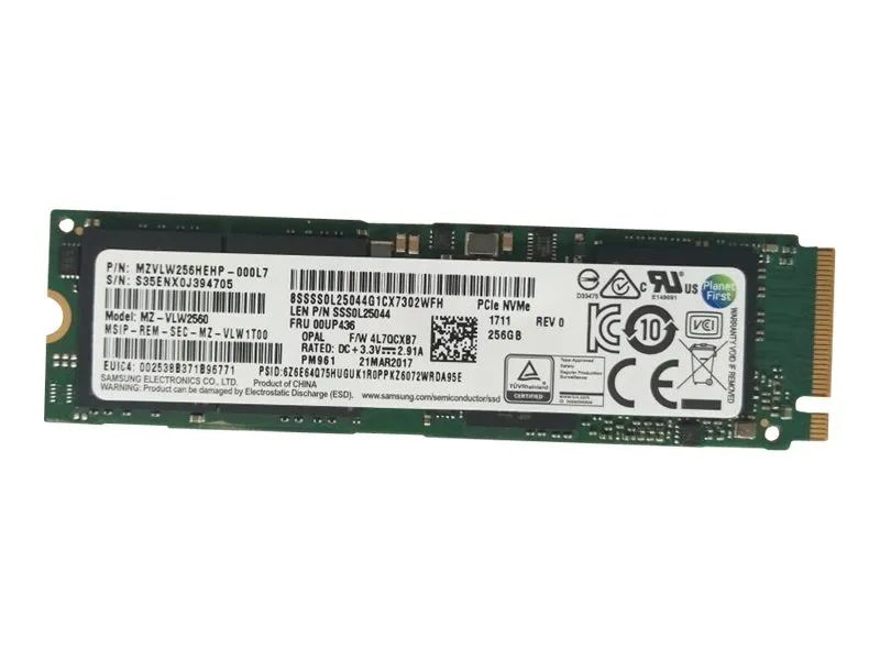 Lenovo SSD - verschlüsselt - 256 GB - intern - M.2 2280 - PCIe 3.0 x4 (NVMe)