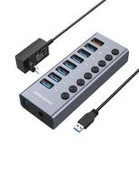 GrauGear G-HUB71-A - USB 3.2 Gen 1 (3.1 Gen 1) Type-A - USB 3.2 Gen 1 (3.1 Gen 1) Type-A - 5000 Mbit/s - Aluminium - Rundkabel - 1 m