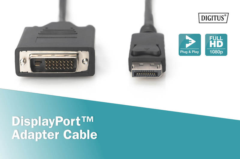 DIGITUS DisplayPort/DVI-Adapterkabel 2m