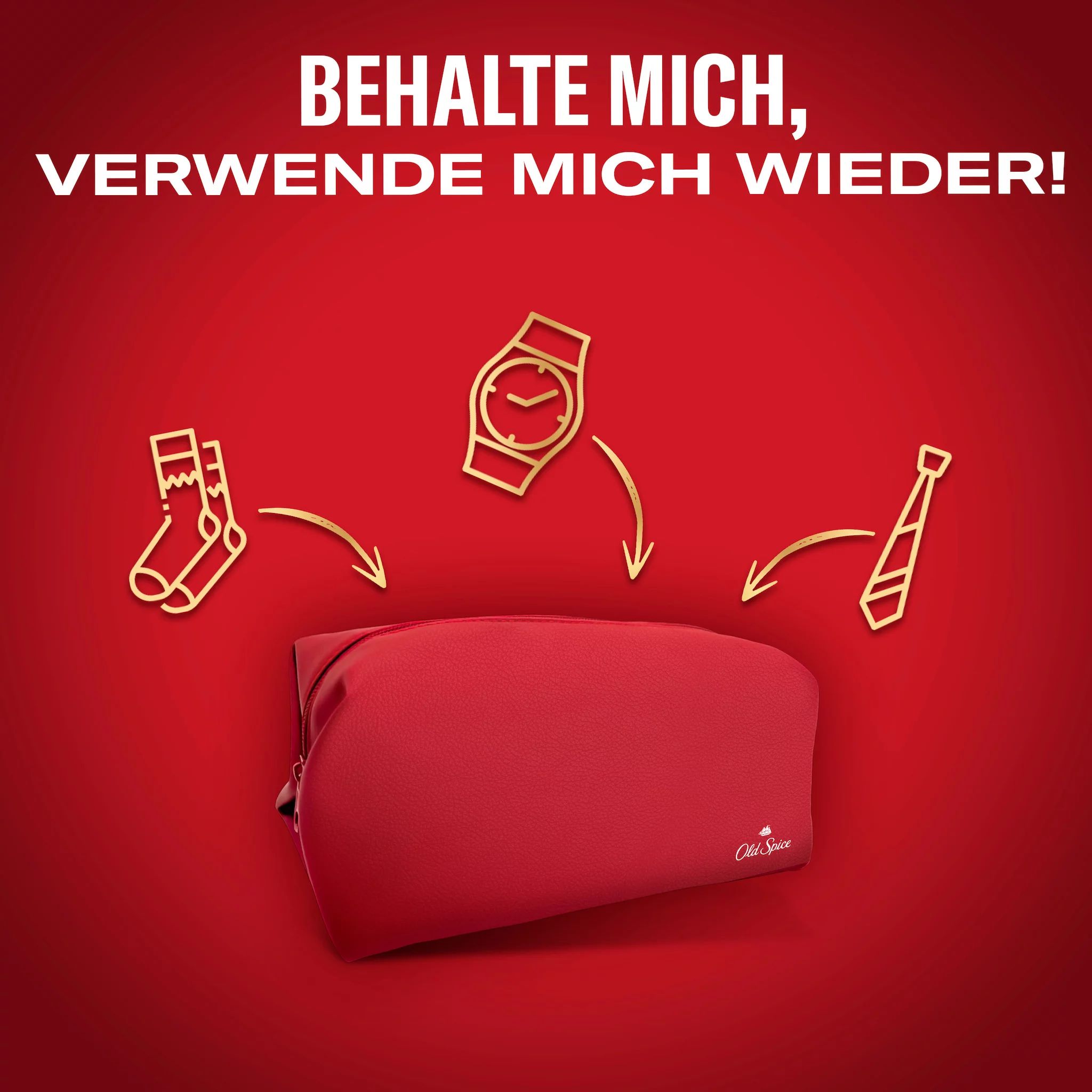 Old Spice Geschenkset Kulturtasche Captain (Spray, Stick, SG)