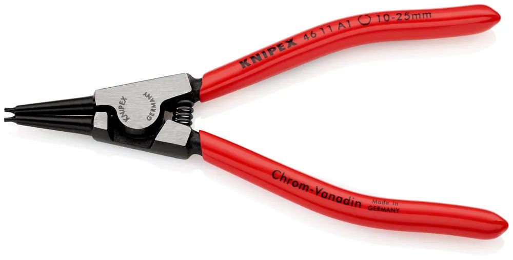 KNIPEX Sicherungsringzange für Außenringe auf Wellen mit Kunststoff überzogen schwarz atramentiert 140 mm