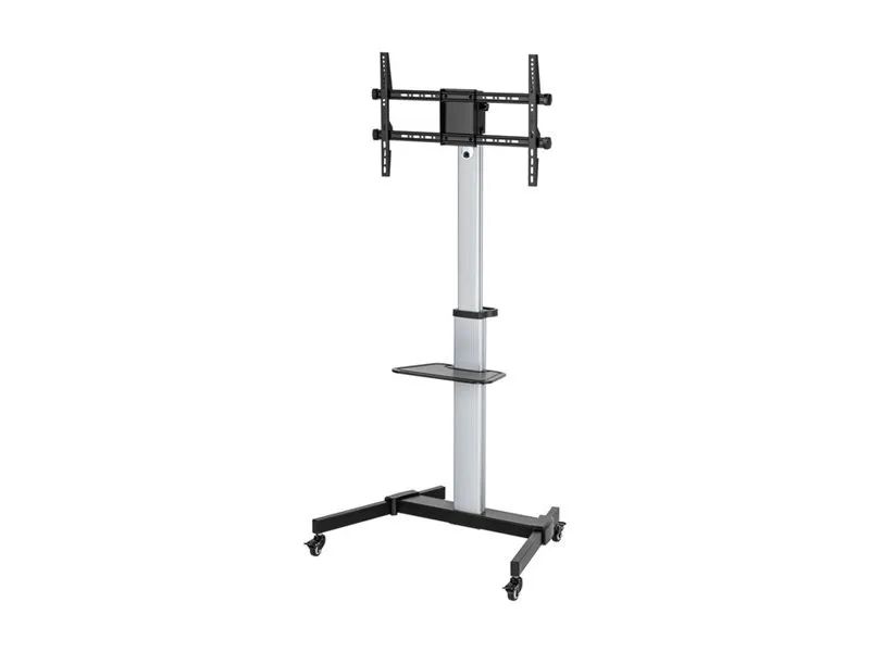 Equip Wagen - für Flachbildschirm / AV-Ausrüstung - rotate LFD trolley - Kunststoff, stainless steel, Aluminium - Schwarz - Bildschirmgröße: 94-218cm (37"-86")