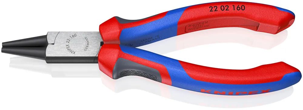 KNIPEX Rundzange mit Comfort-Griffen schwarz atramentiert 160 mm
