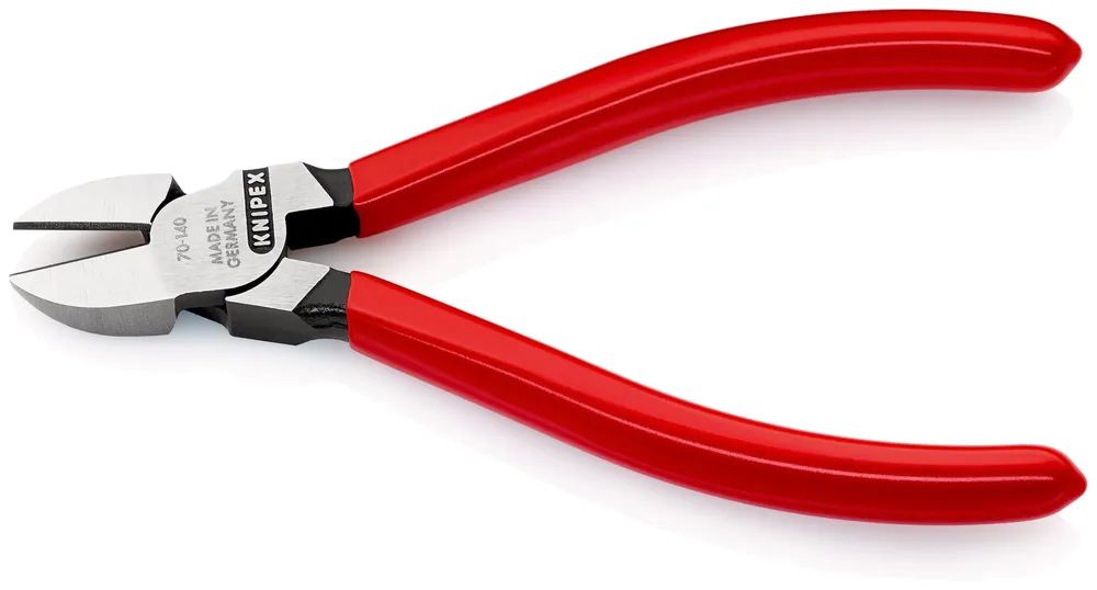 KNIPEX Seitenschneider mit Kunststoff überzogen schwarz atramentiert 140 mm
