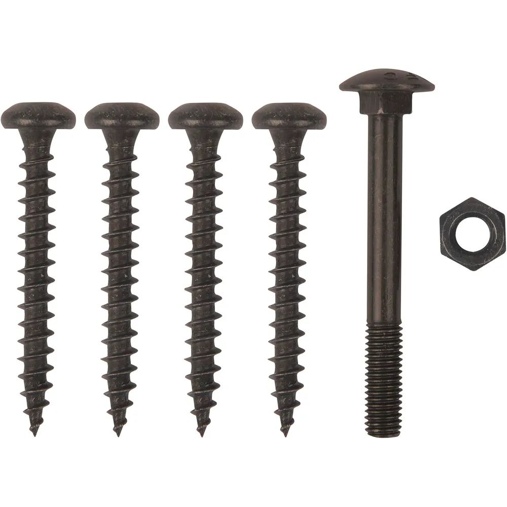Sonneck Schraubenset für Langband einseitig gerollt 700-1000mm, Stahl schwarz verzinkt