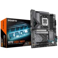 Gigabyte X870 EAGLE WIFI7 - Motherboard - ATX - Socket AM5 - AMD X870 Chipsatz - USB-C 3.2 Gen 2x2, USB4, USB 3.2 Gen 1, USB 3.2 Gen 2 - 2.5 Gigabit LAN, Bluetooth, Wi-Fi 7 - Onboard-Grafik (CPU erforderlich)