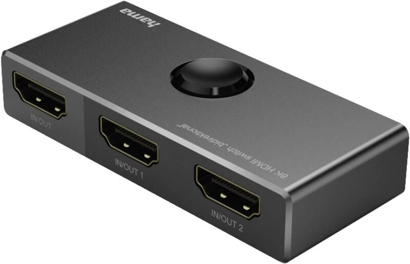 Hama 8K-HDMI™-Switch "bidirectional", 1 In 2 Out/2 In 1 Out