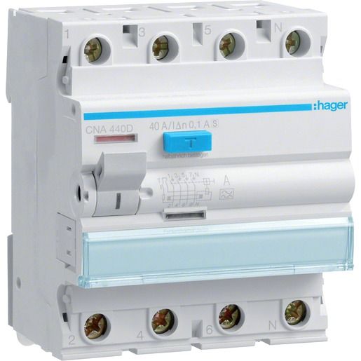 Hager FI-SCHALTER 40/4 0,1A-S,PULST. / HAGER CNA440D