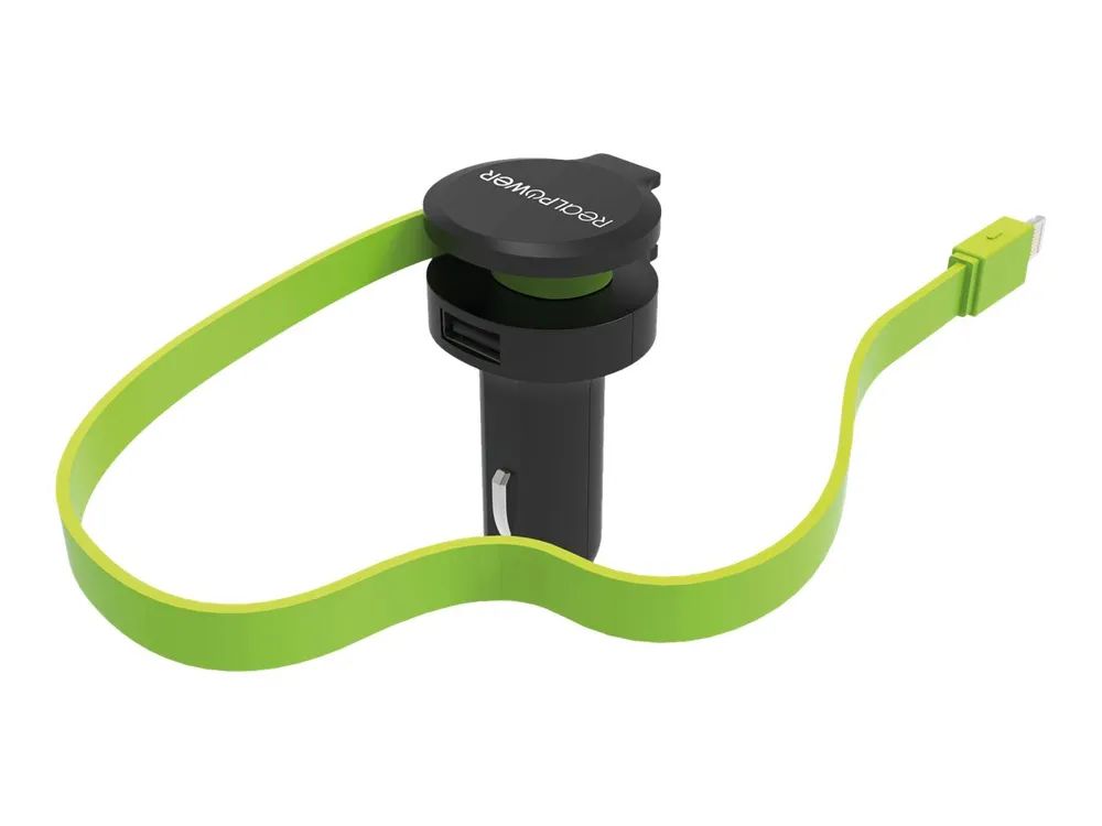 RealPower Auto-Netzteil - 4.8 A - 2 Ausgabeanschlussstellen (USB, Lightning)