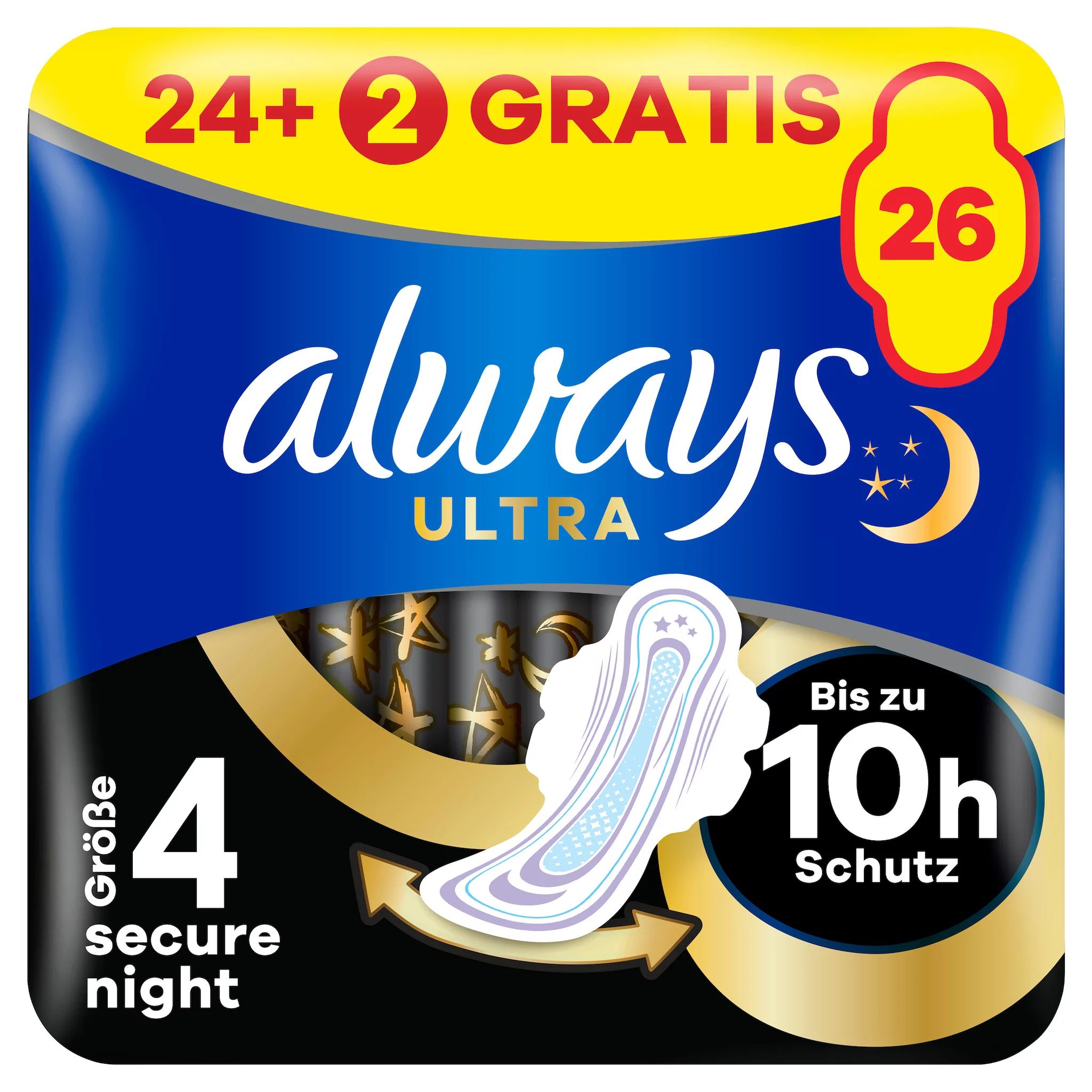 always Ultra Binde Secure Night mit Flügeln 