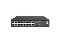 LevelOne Hilbert 10” 16-Port Gigabit Smart Lite Switch - 16 x Gigabit RJ45 (10/100/1000) - Managed - L2 - Gigabit Ethernet (10/100/1000) - Vollduplex - Rack-Einbau