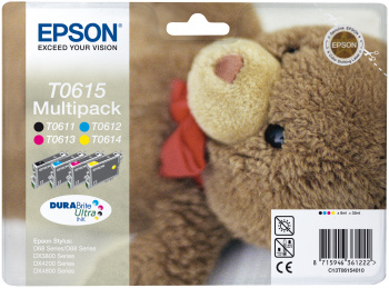 Epson Tinte T0615 TeddyBear, Multipack, CMYK