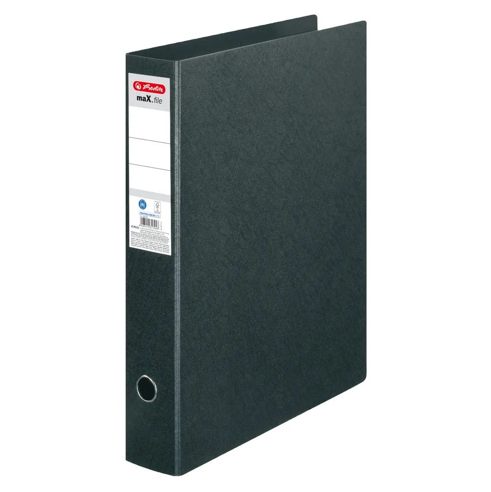 herlitz Ordner maX.file Hartpappe A3 hoch 7,5 cm schwarz